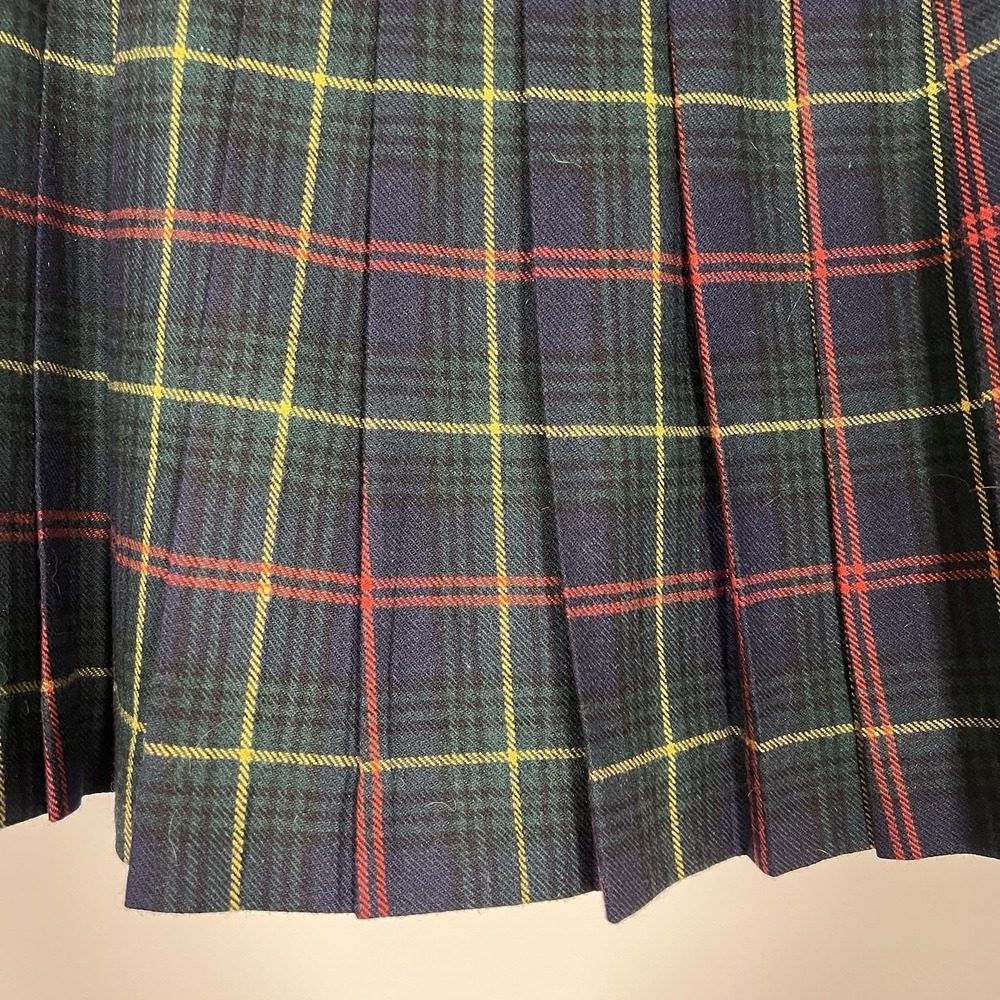 Polo Ralph‎ Lauren Plaid Wool Blend Wrap Skirt Size 14 Dark Academia Preppy EUC - Picture 5 of 6